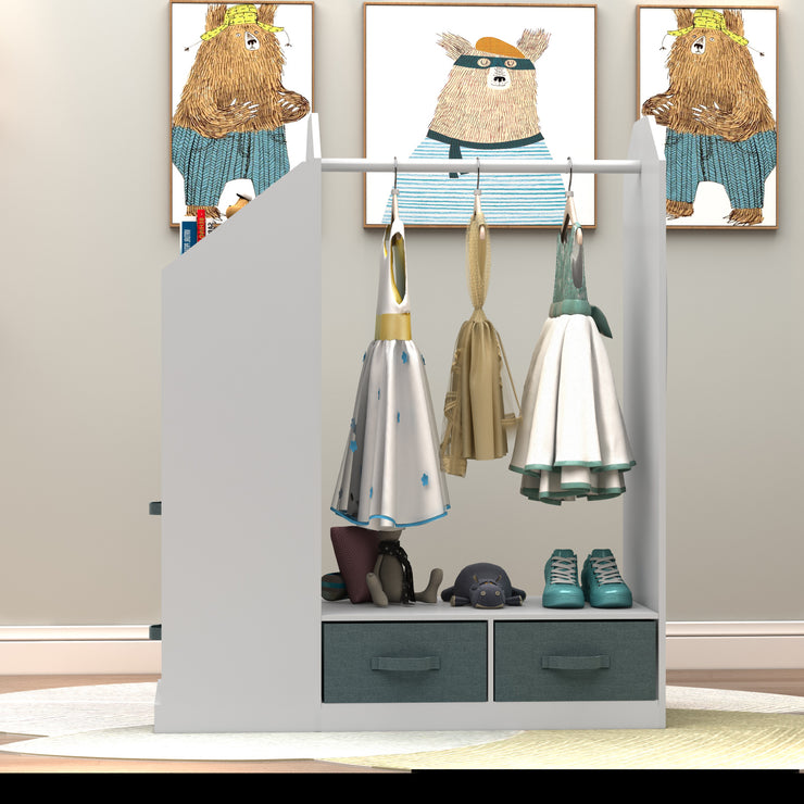 Children's Clothing Storage Racks, Clothing Racks, Children's Wardrobes, Open Hanging Wardrobes With Mirrors