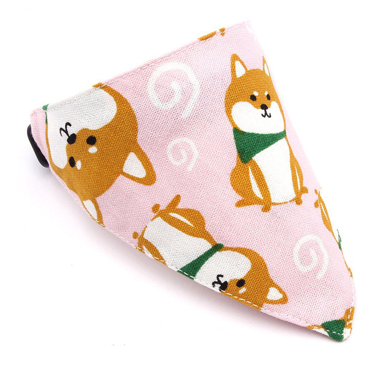 Saliva towel dog Japanese saliva triangle scarf