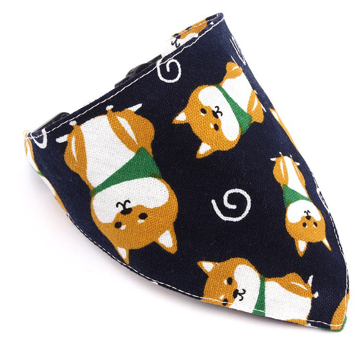 Saliva towel dog Japanese saliva triangle scarf