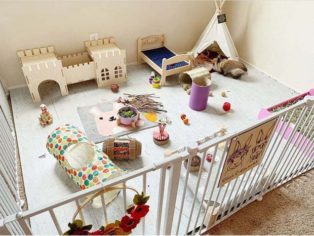Cozy, sturdy, stylish shelter for rabbits and guinea pigs alike!