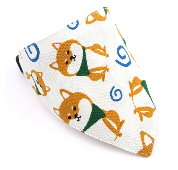Saliva towel dog Japanese saliva triangle scarf