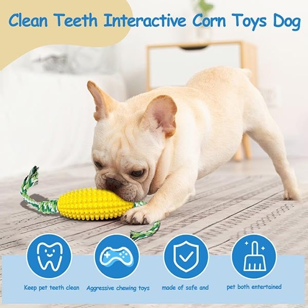 Puppy Toothbrush Clean Teeth Interactive Corn Toys Dog Toys
