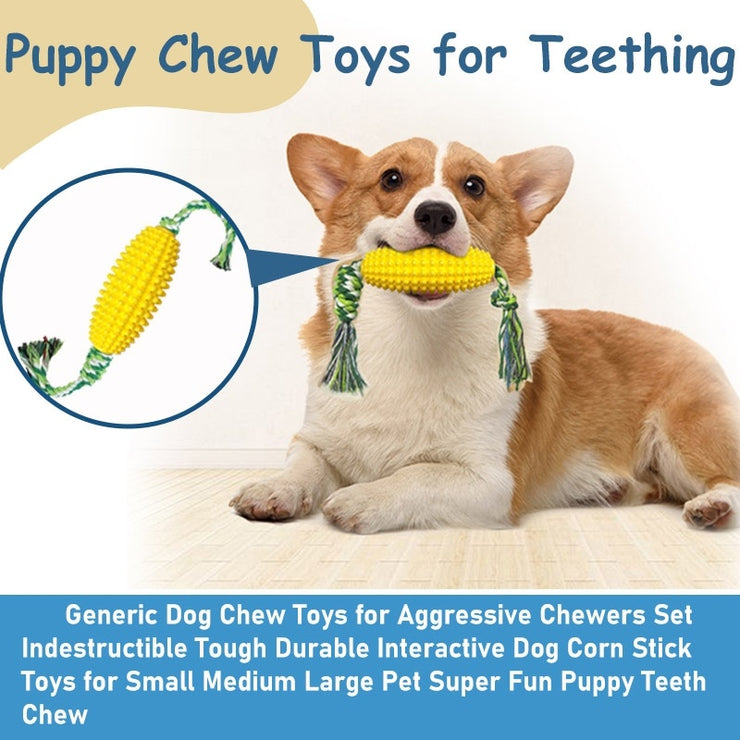 Puppy Toothbrush Clean Teeth Interactive Corn Toys Dog Toys