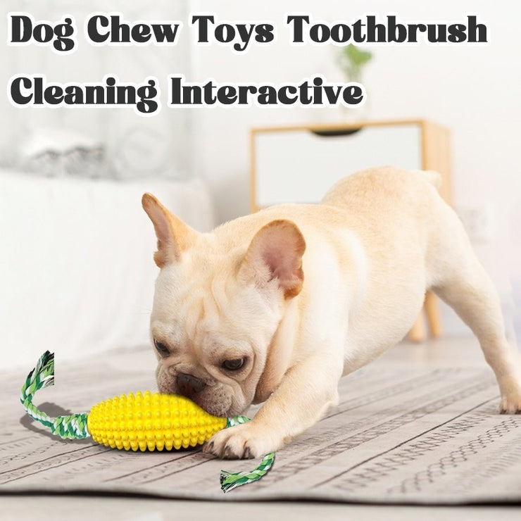 Puppy Toothbrush Clean Teeth Interactive Corn Toys Dog Toys
