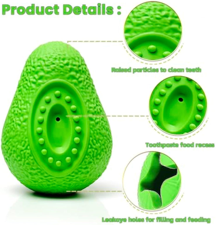 "Indestructible rubber chew toy for all dog sizes, safe play