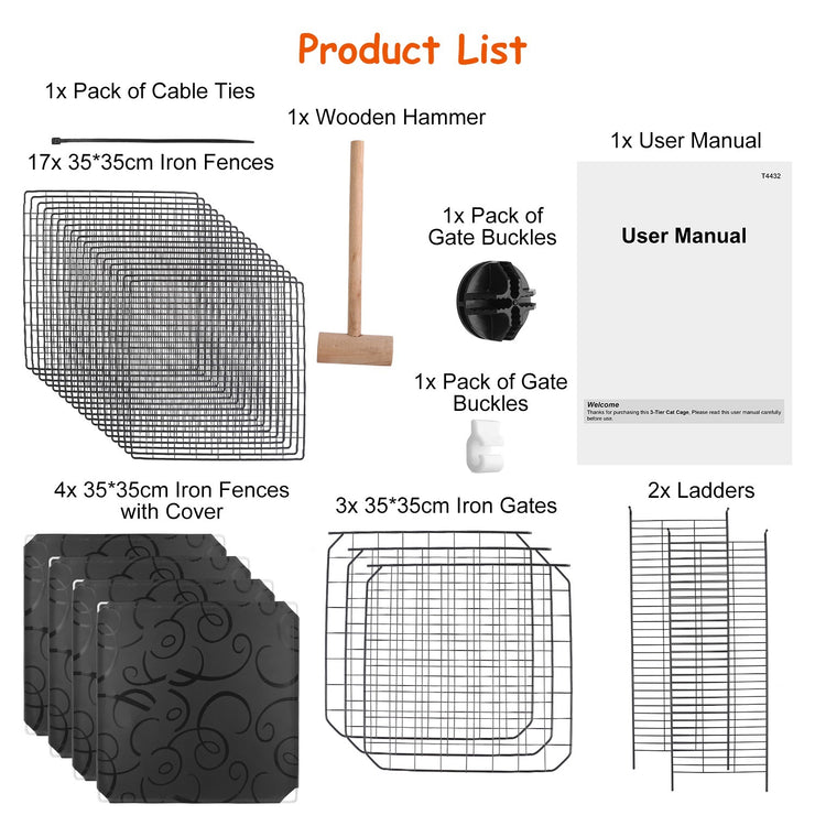 Cat Cage DIY Indoor Pet House, Suitable For Kittens, Puppies, Rabbits