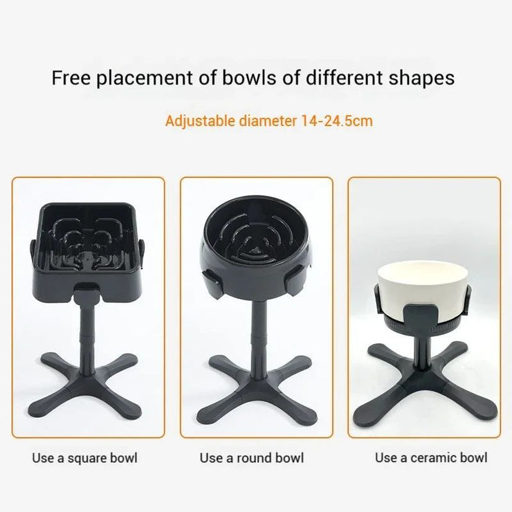 Adjustable Elevated Dog Food Bowls Stand Anti Slip Stability Pet Bowl Holder
