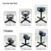 Adjustable Elevated Dog Food Bowls Stand Anti Slip Stability Pet Bowl Holder