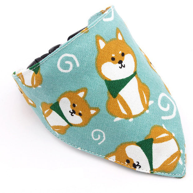 Saliva towel dog Japanese saliva triangle scarf