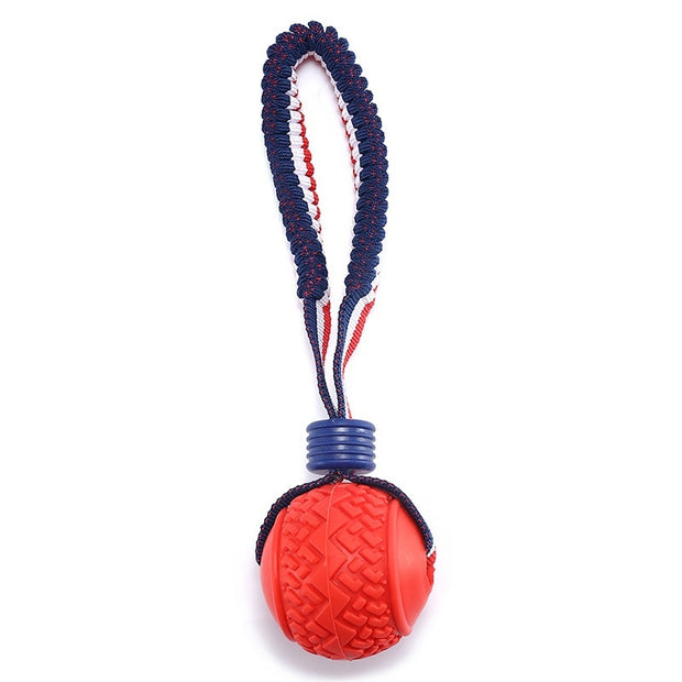 Interactive Dog Toy Ball Interactive Teether With Rope