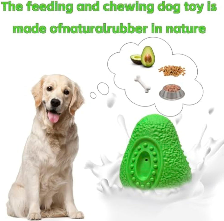 "Indestructible rubber chew toy for all dog sizes, safe play
