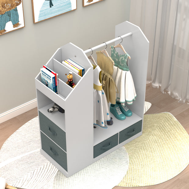 Children's Clothing Storage Racks, Clothing Racks, Children's Wardrobes, Open Hanging Wardrobes With Mirrors