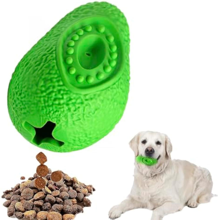 "Indestructible rubber chew toy for all dog sizes, safe play