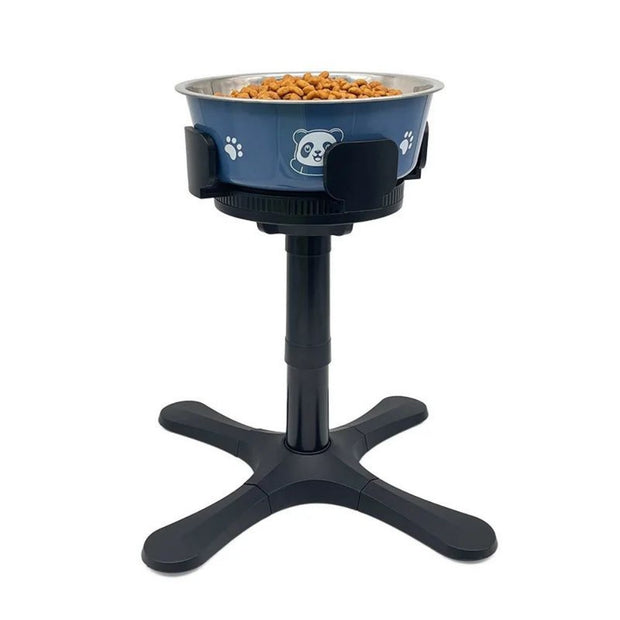 Adjustable Elevated Dog Food Bowls Stand Anti Slip Stability Pet Bowl Holder