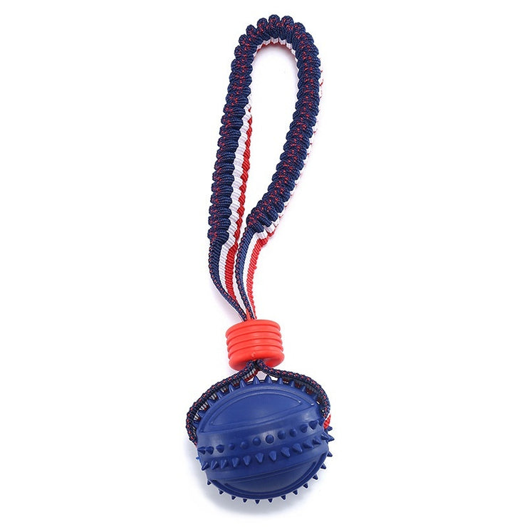 Interactive Dog Toy Ball Interactive Teether With Rope