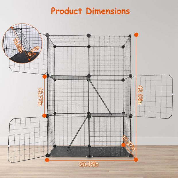 Cat Cage DIY Indoor Pet House, Suitable For Kittens, Puppies, Rabbits
