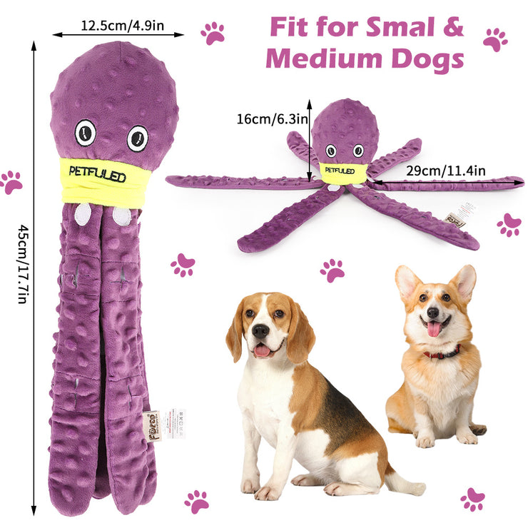 Interactive dog toy: snuffle, chew, puzzle, slow feed, plush fun