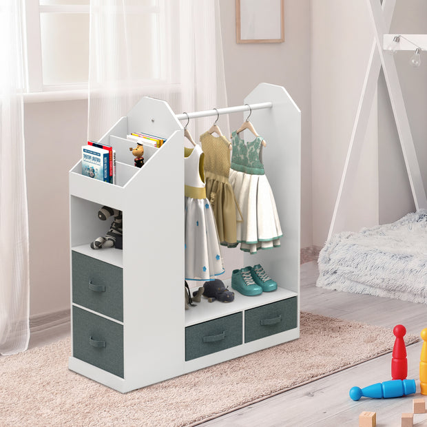Children's Clothing Storage Racks, Clothing Racks, Children's Wardrobes, Open Hanging Wardrobes With Mirrors