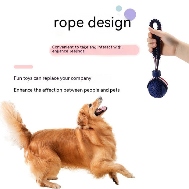 Interactive Dog Toy Ball Interactive Teether With Rope