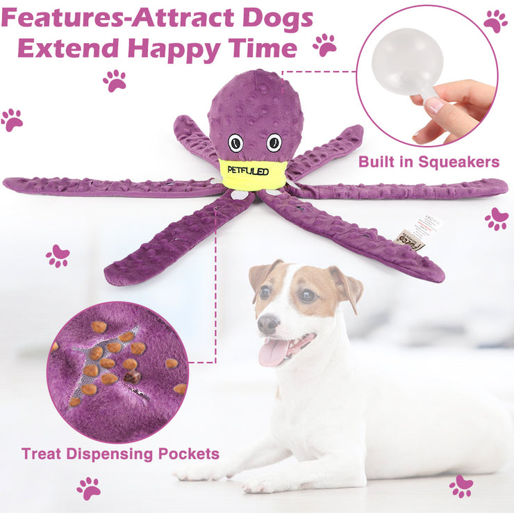 Interactive dog toy: snuffle, chew, puzzle, slow feed, plush fun