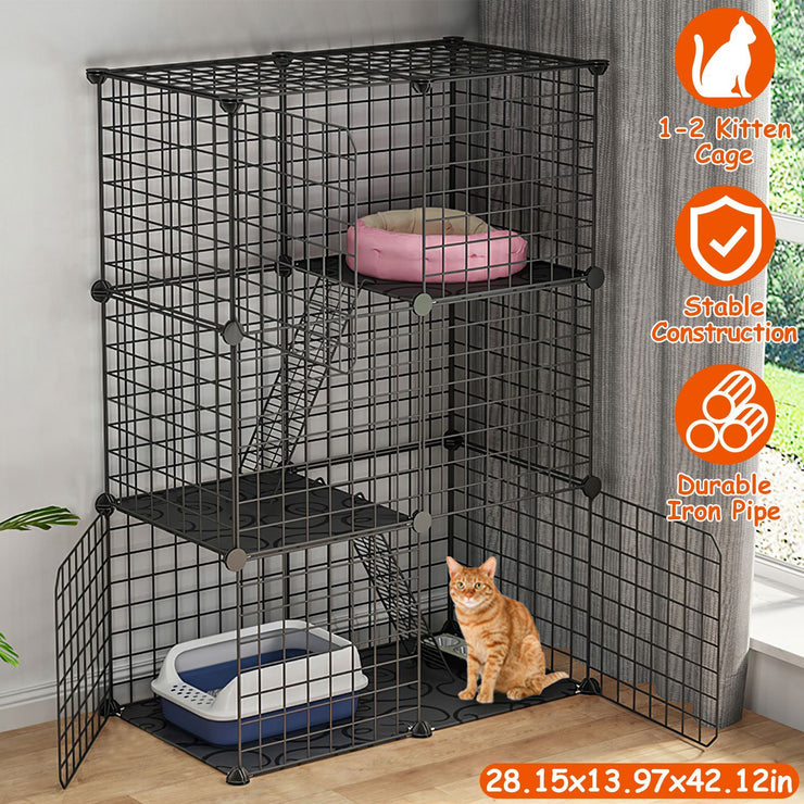 Cat Cage DIY Indoor Pet House, Suitable For Kittens, Puppies, Rabbits