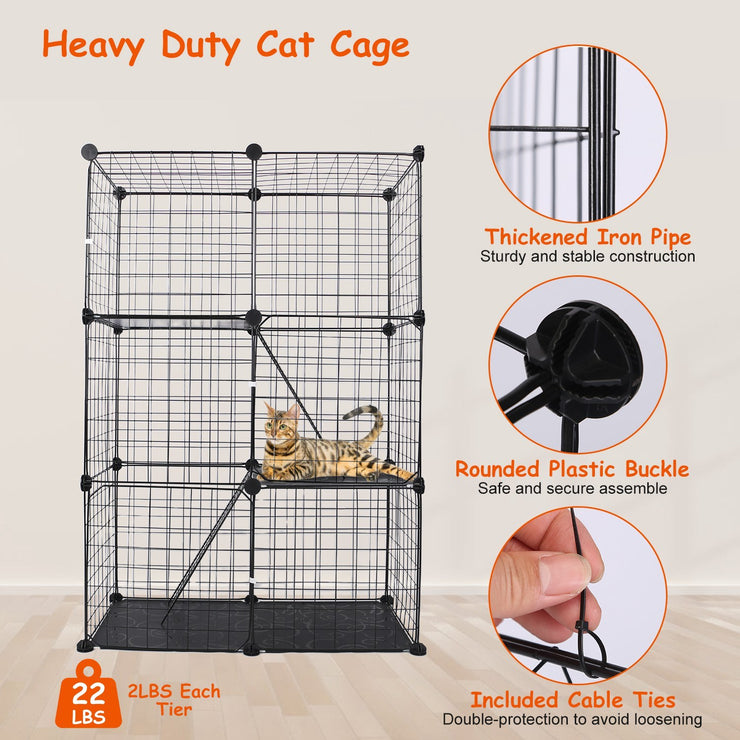 Cat Cage DIY Indoor Pet House, Suitable For Kittens, Puppies, Rabbits