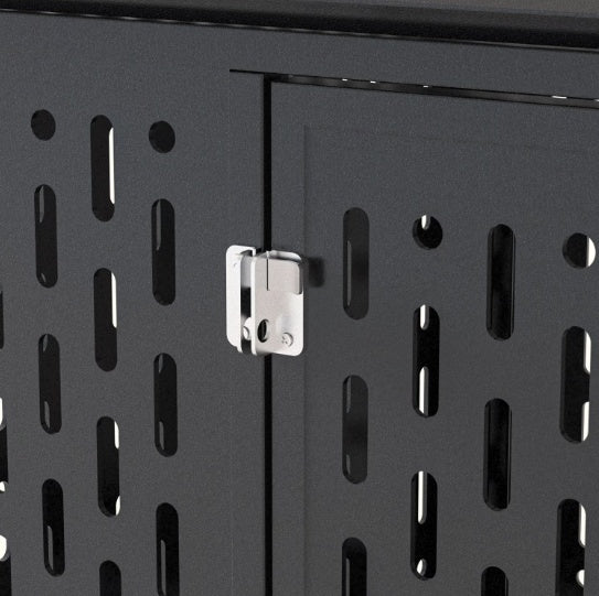 Heavy Duty Dog Crate 45 Inch Indestructible Pet Dog Cage Crate Kennel With Roof Top 2 Doors Removable Trays